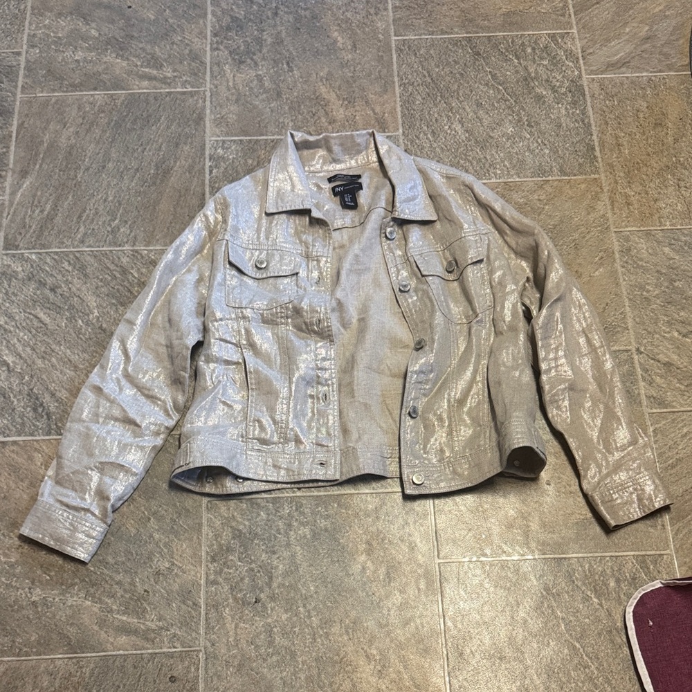 Shimmering Silver Jean Jacket